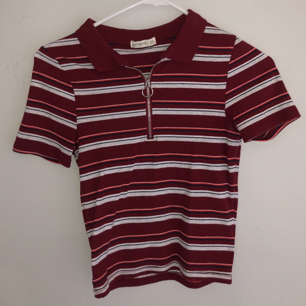 Cotton On Crop Collared Tee